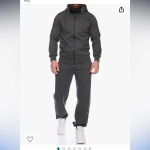 Light gray mens COOFANDY Sweatsuits for Men 2 Piece tracksuit Sets